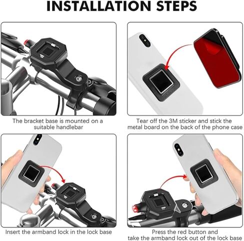 Pro QuickLock Button Smartphones Holder 360° Rotating Hold Up 1.5 Pounds by SESEBROTHERSLLC in Saudi Arabia
