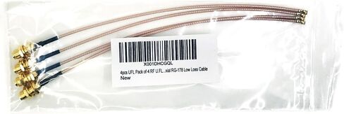 Pack of 4 RF U.FL(IPEX/IPX) Mini PCI to RP-SMA Female Pigtail Antenna Wi-Fi Coaxial RG-178 Low Loss Cable (2.5 inches (6.5 cm)) in Saudi Arabia