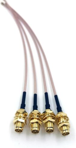 Pack of 4 RF U.FL(IPEX/IPX) Mini PCI to RP-SMA Female Pigtail Antenna Wi-Fi Coaxial RG-178 Low Loss Cable (2.5 inches (6.5 cm)) in Saudi Arabia