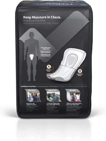 FitRight ActivEdge Male Incontinence Guards, Maximum Absorbency, 5.9 x 12.6 Inches, Bag of 52 in Saudi Arabia
