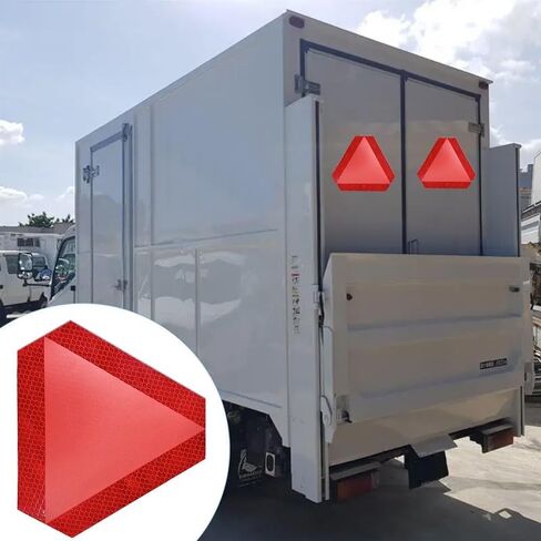 Slow Moving Vehicle Sign 2PCS,7"x8" Diamond Grade Reflective Sticker,Car Triangle Sticker in Kuwait