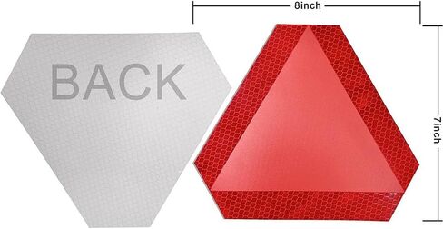 Slow Moving Vehicle Sign 2PCS,7"x8" Diamond Grade Reflective Sticker,Car Triangle Sticker in Kuwait