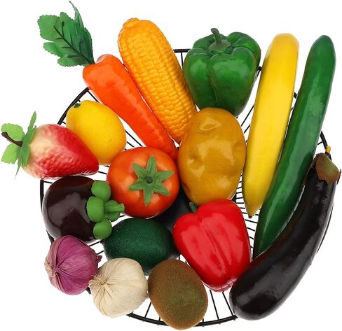11 PCS Fake Vegetable Artificial Plastic Fruit Lifelike Model Display Faux Centerpieces Realistic Props Decoration Home Festival Christmas in Kuwait