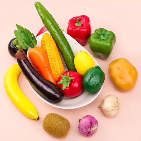 11 PCS Fake Vegetable Artificial Plastic Fruit Lifelike Model Display Faux Centerpieces Realistic Props Decoration Home Festival Christmas in Kuwait