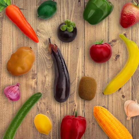 11 PCS Fake Vegetable Artificial Plastic Fruit Lifelike Model Display Faux Centerpieces Realistic Props Decoration Home Festival Christmas in Kuwait