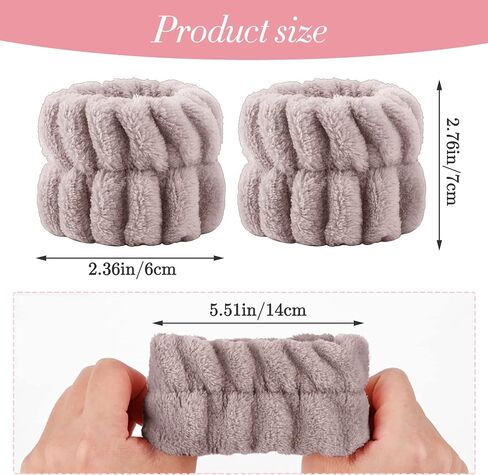 Sibba 2 Pieces Women's Microfiber Wrist Wash Bands, Absorbent Wristbands Wrist Sweatband for Girls Prevent Water from Spilling Down Your Arms (Black) in Saudi Arabia