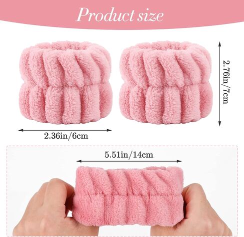 Sibba 2 Pieces Women's Microfiber Wrist Wash Bands, Absorbent Wristbands Wrist Sweatband for Girls Prevent Water from Spilling Down Your Arms (Black) in Saudi Arabia
