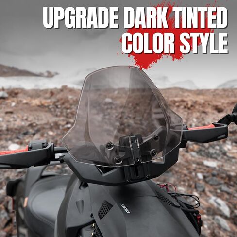 A & UTV PRO Sport Front Windshield Dark Tinted for Can-Am Ryker 600, 900, Rally, All Models, 3 Inches Adjustable Vented Wind Deflector Windscreen Accessories, Replace OEM # 219401023, 219400771 in Saudi Arabia