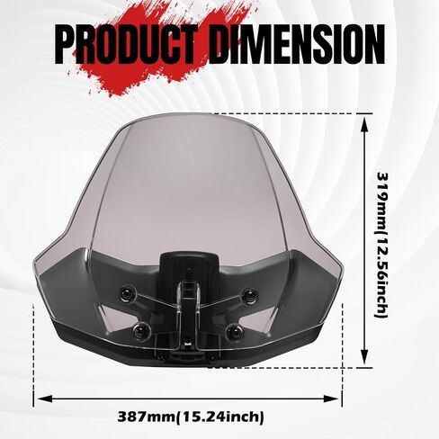 A & UTV PRO Sport Front Windshield Dark Tinted for Can-Am Ryker 600, 900, Rally, All Models, 3 Inches Adjustable Vented Wind Deflector Windscreen Accessories, Replace OEM # 219401023, 219400771 in Saudi Arabia