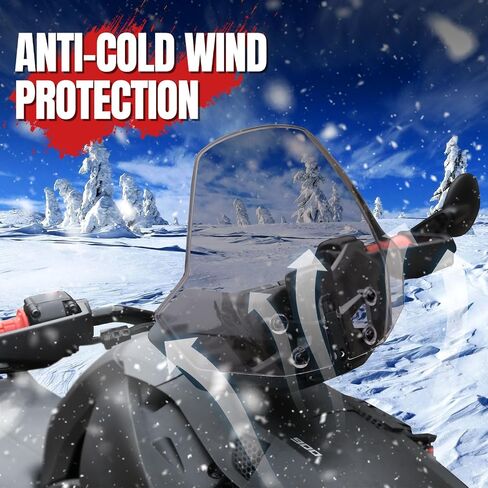 A & UTV PRO Sport Front Windshield Dark Tinted for Can-Am Ryker 600, 900, Rally, All Models, 3 Inches Adjustable Vented Wind Deflector Windscreen Accessories, Replace OEM # 219401023, 219400771 in Saudi Arabia
