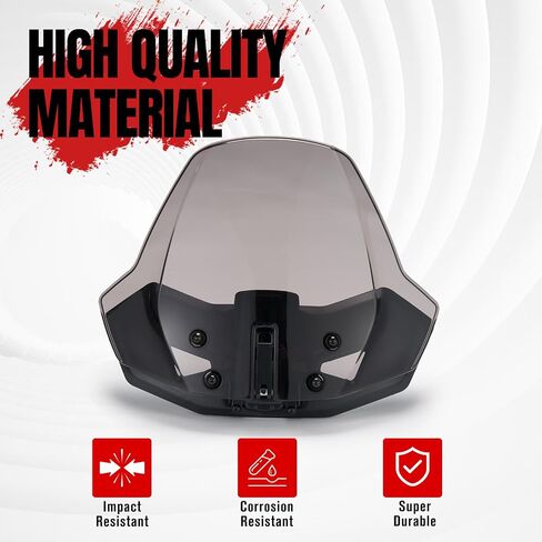 A & UTV PRO Sport Front Windshield Dark Tinted for Can-Am Ryker 600, 900, Rally, All Models, 3 Inches Adjustable Vented Wind Deflector Windscreen Accessories, Replace OEM # 219401023, 219400771 in Saudi Arabia