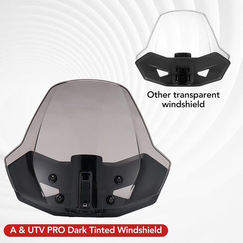 A & UTV PRO Sport Front Windshield Dark Tinted for Can-Am Ryker 600, 900, Rally, All Models, 3 Inches Adjustable Vented Wind Deflector Windscreen Accessories, Replace OEM # 219401023, 219400771 in Saudi Arabia