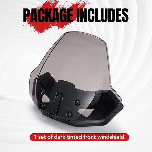 A & UTV PRO Sport Front Windshield Dark Tinted for Can-Am Ryker 600, 900, Rally, All Models, 3 Inches Adjustable Vented Wind Deflector Windscreen Accessories, Replace OEM # 219401023, 219400771 in Saudi Arabia