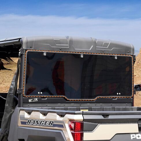نافذة خلفية HAKA TOUGH لـ 2017-2023 Polaris Ranger XP 1000/Crew، 2020-2023 Ranger 1000/Crew، 2013-2019 Polaris Ranger XP 900/Crew، ملحقات الزجاج الأمامي الخلفي UTV شديدة التحمل، ملون داكن in Kuwait