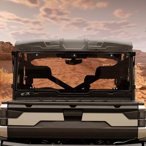 نافذة خلفية HAKA TOUGH لـ 2017-2023 Polaris Ranger XP 1000/Crew، 2020-2023 Ranger 1000/Crew، 2013-2019 Polaris Ranger XP 900/Crew، ملحقات الزجاج الأمامي الخلفي UTV شديدة التحمل، ملون داكن in Kuwait