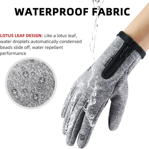 قفازات شتوية للرجال والنساء، قفازات تزلج مقاومة للماء مع شاشة لمس بأطراف الأصابع للأنشطة الخارجية أثناء التزلج على الجليد وركوب الدراجات in Kuwait