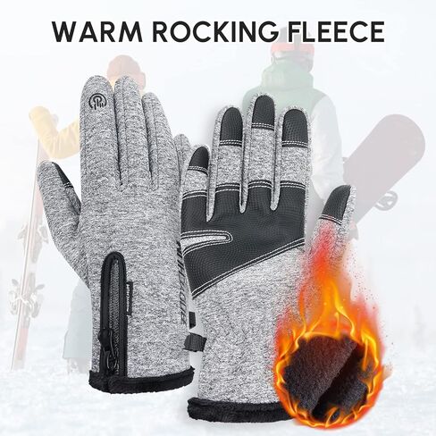 قفازات شتوية للرجال والنساء، قفازات تزلج مقاومة للماء مع شاشة لمس بأطراف الأصابع للأنشطة الخارجية أثناء التزلج على الجليد وركوب الدراجات in Kuwait