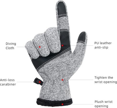 قفازات شتوية للرجال والنساء، قفازات تزلج مقاومة للماء مع شاشة لمس بأطراف الأصابع للأنشطة الخارجية أثناء التزلج على الجليد وركوب الدراجات in Kuwait