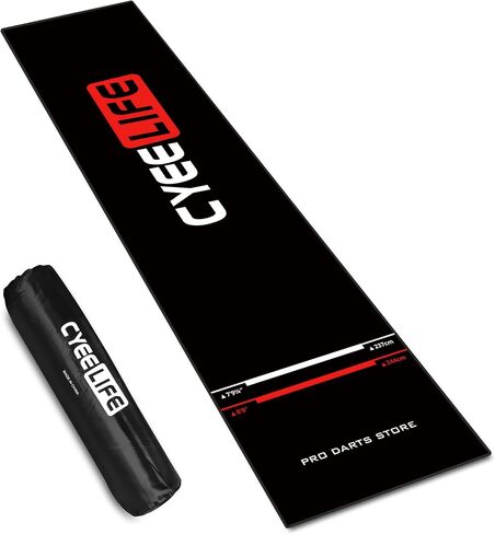 CyeeLife Dart Board Mat with Carrying Bag&Throw line for Steel and Soft Tip Darts Games with Start Lines in Saudi Arabia
