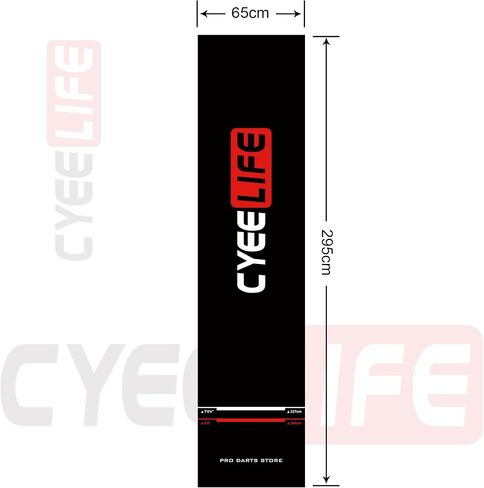 CyeeLife Dart Board Mat with Carrying Bag&Throw line for Steel and Soft Tip Darts Games with Start Lines in Saudi Arabia