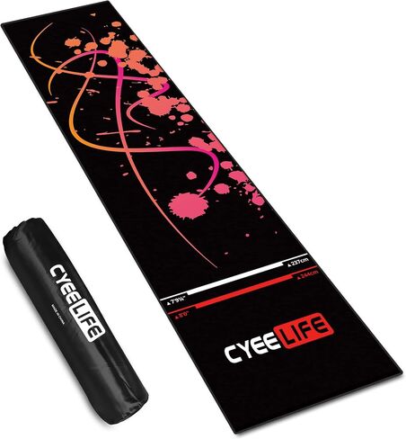 CyeeLife Dart Board Mat with Carrying Bag&Throw line for Steel and Soft Tip Darts Games with Start Lines in Saudi Arabia