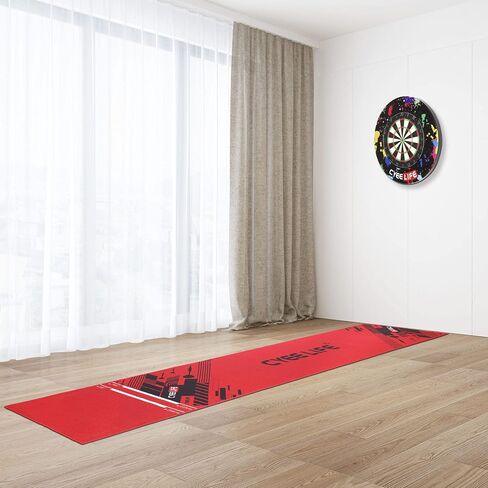 CyeeLife Dart Board Mat with Carrying Bag&Throw line for Steel and Soft Tip Darts Games with Start Lines in Saudi Arabia