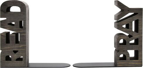 OwlGift Rustic Gray Wood Read & Pray Block Word Bookends, Unique Appearance Design, Home Office Decorative Book Stand, 1 Pair in Saudi Arabia
