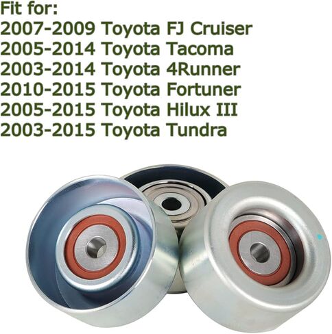 WFLNHB 3X Idler Pulley Kit Replacement for Toyota 4Runner Tacoma Tundra Hilux 4.0L V6 1GRFE 2003-15 1660331040 166030P030 1660431020 166040P011 in Kuwait