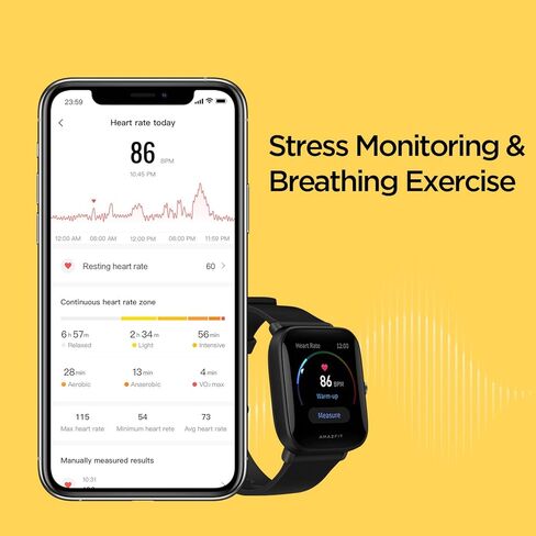 ساعة Amazfit Bip U Pro الذكية مع Alexa مدمجة للرجال والنساء، جهاز تتبع اللياقة البدنية GPS مع أكثر من 60 وضعًا رياضيًا، مراقب النوم لمعدل ضربات القلب بالأكسجين في الدم، مقاومة للماء 5 ATM، لهاتف iPhone Android (أسود) in Kuwait