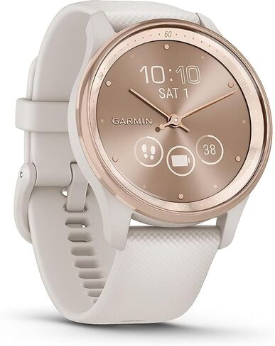 Garmin vívomove® Trend, Stylish Hybrid Smartwatch, 40mm, Black | Classic Analog Style and Essential Smart Features, Smartphone Notifications, Hidden Touchscreen Display in Kuwait