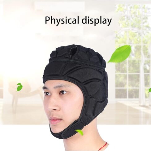 Adjustable Rugby Helmet Headguard Soft Padded Shell Hockey Head Guard Soccer Protective Headgear Scrum Cap 7v7 Flag Football Head Protector Support Soft Foam Autism Goalie Helmet for Adults Youth in Saudi Arabia