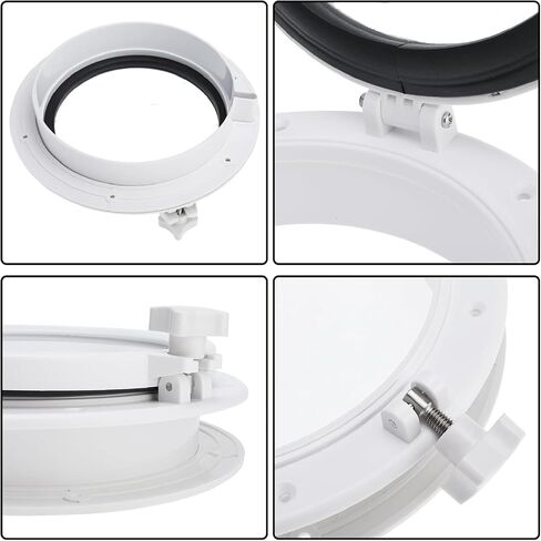 NovelBee قارب يخت فتحة مستديرة Portlight Porthole، 10in Hatch Porthole بديل نافذة منفذ فتحة لمركب بحري يخت RV in Kuwait