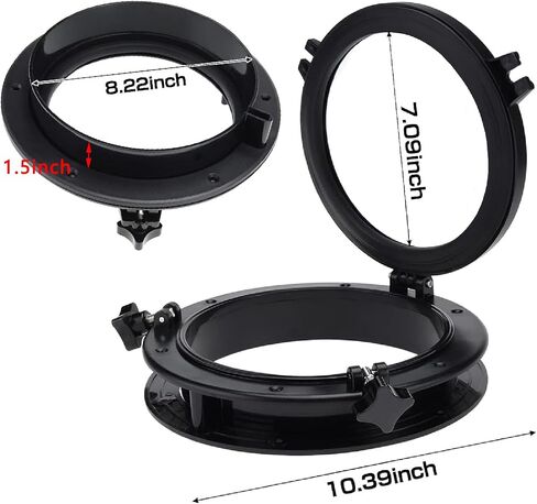 NovelBee قارب يخت فتحة مستديرة Portlight Porthole، 10in Hatch Porthole بديل نافذة منفذ فتحة لمركب بحري يخت RV in Saudi Arabia
