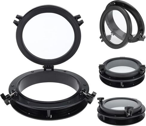NovelBee قارب يخت فتحة مستديرة Portlight Porthole، 10in Hatch Porthole بديل نافذة منفذ فتحة لمركب بحري يخت RV in Saudi Arabia