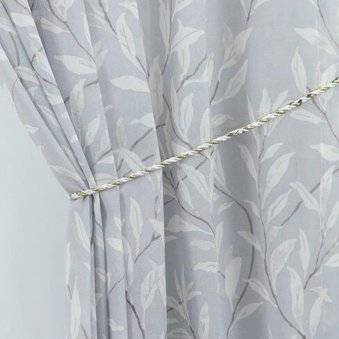 VOGOL 96 Inches Long Sheer Curtains, Green Leaves Printed Rod Pocket Voile Window Curtains, Country Sheer Drapes for Kids Bedroom Office, 2 Panels in Kuwait