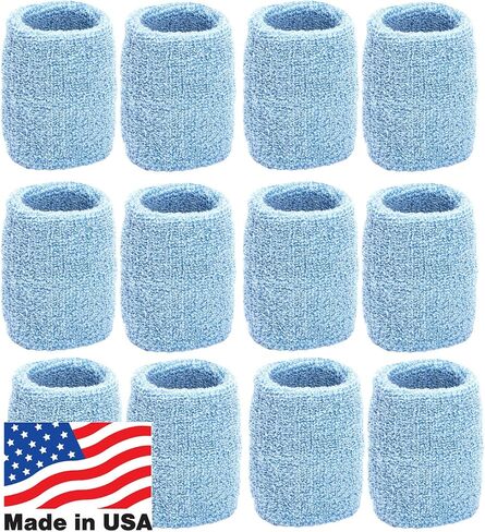 Unique Sports Wristbands / Sweatbands Pack of 12 (6 pair) in Saudi Arabia