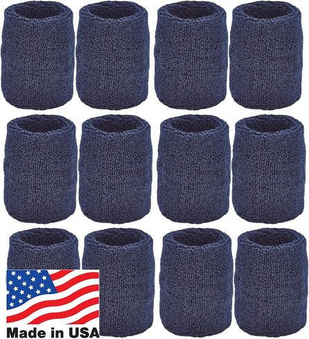 Unique Sports Wristbands / Sweatbands Pack of 12 (6 pair) in Saudi Arabia