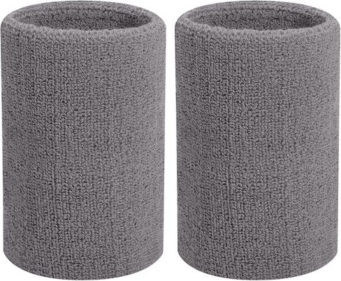 ONUPGO 4 Inch Wrist Sweatband - Sport Wristbands Elastic Athletic Wrist Bands Thick Cotton Armbands for Gymnastics, Basketball, Tennis, Football(1 Pair) in Saudi Arabia