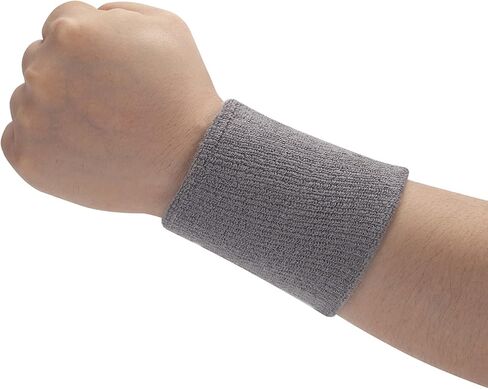 ONUPGO 4 Inch Wrist Sweatband - Sport Wristbands Elastic Athletic Wrist Bands Thick Cotton Armbands for Gymnastics, Basketball, Tennis, Football(1 Pair) in Saudi Arabia