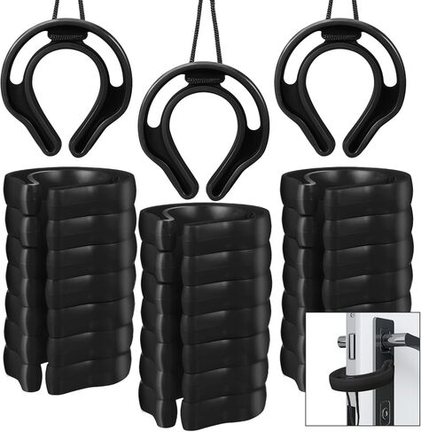 24 Pcs First Responder Door Stop Jam with Ropes Law Enforcement Gear Tactical Door Jammer Wedge for Police Firefighter Emergency Medical Services Home Use Keep Doors from Closing (Black) in Saudi Arabia