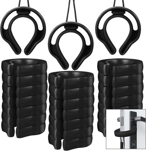 24 Pcs First Responder Door Stop Jam with Ropes Law Enforcement Gear Tactical Door Jammer Wedge for Police Firefighter Emergency Medical Services Home Use Keep Doors from Closing (Black) in Saudi Arabia