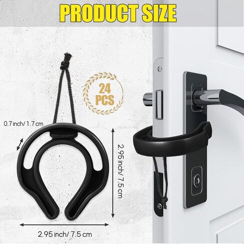 24 Pcs First Responder Door Stop Jam with Ropes Law Enforcement Gear Tactical Door Jammer Wedge for Police Firefighter Emergency Medical Services Home Use Keep Doors from Closing (Black) in Saudi Arabia
