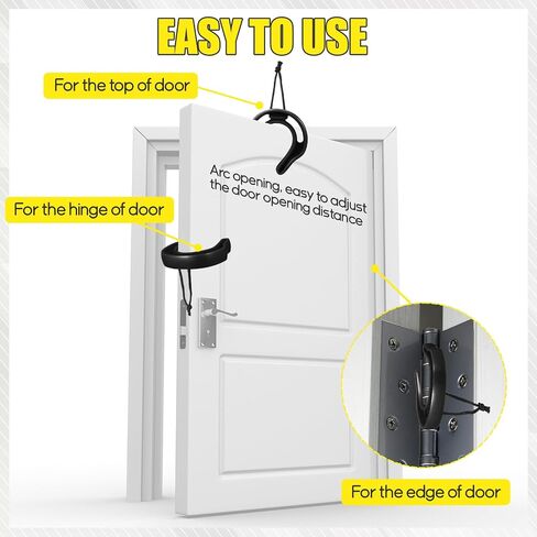 24 Pcs First Responder Door Stop Jam with Ropes Law Enforcement Gear Tactical Door Jammer Wedge for Police Firefighter Emergency Medical Services Home Use Keep Doors from Closing (Black) in Saudi Arabia