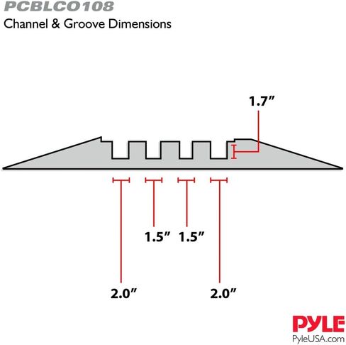 Pyle Hose & Cable Protection Ramp - Extra Heavy Duty Four Channel Extra Large Opening for Water Hose Car Truck Pedestrian Ramp Supports 55000 Lbs, Flip-Open Cover, 31.5" x 23.2" x 3.14" PCBLCO108 in Saudi Arabia