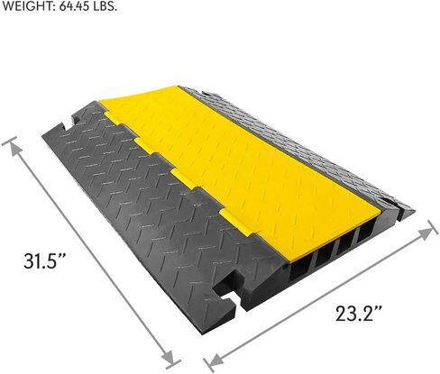 Pyle Hose & Cable Protection Ramp - Extra Heavy Duty Four Channel Extra Large Opening for Water Hose Car Truck Pedestrian Ramp Supports 55000 Lbs, Flip-Open Cover, 31.5" x 23.2" x 3.14" PCBLCO108 in Saudi Arabia