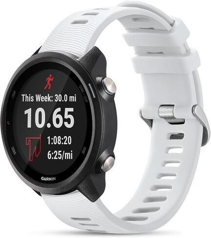 GEAK متوافق مع سوار ساعة Garmin Forerunner 245/645/55، حزام رياضي 20 مم لساعة Galaxy Watch 6/5/4 Vivoactive 3 Forerunner 645/245 فرقة موسيقية، أساور معصم ناعمة لـ Garmin Venu/Venu Sq/Vivomove HR in Kuwait