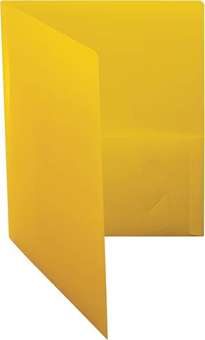 مجلدات حافظة من البلاستيك الأصفر ثقيل الوزن للغاية مكونة من 2 جيب، 12 حزمة، مجلدات بحجم الحروف الممتازة، لمسة نهائية عاكسة شديدة اللمعان، من جولد سيل، 12 حزمة مجلدات بولي، أصفر in Kuwait