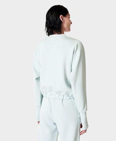 سويت شيرت Sweaty Betty نسائي كبير الحجم ذو رقبة دائرية / Frost Blu in Saudi Arabia