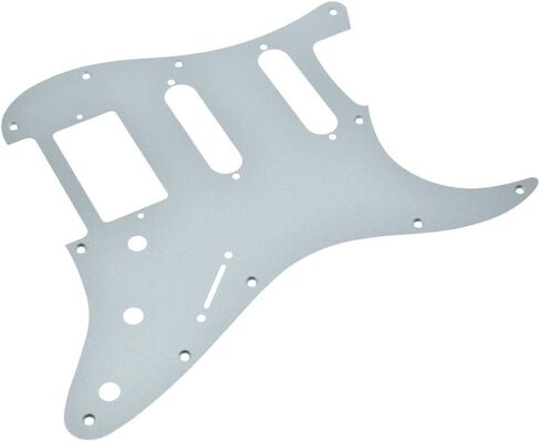Dopro 11 فتحة من الألومنيوم غير اللامع Strat HSS Style Pickguard معدن مؤكسد ST Pick Guard لوحة خدش للولايات المتحدة الأمريكية/المكسيك ST/Strat Matte Silver in Saudi Arabia