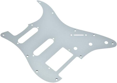Dopro 11 فتحة من الألومنيوم غير اللامع Strat HSS Style Pickguard معدن مؤكسد ST Pick Guard لوحة خدش للولايات المتحدة الأمريكية/المكسيك ST/Strat Matte Silver in Saudi Arabia